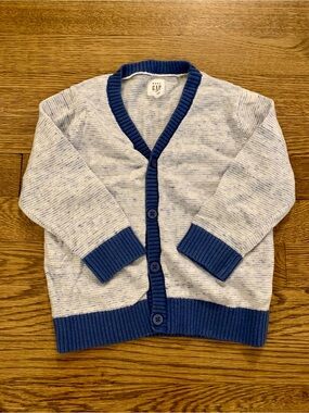 Baby Gap Boys Size 18-24 Months Lightweight Cardigan Blue Button Up